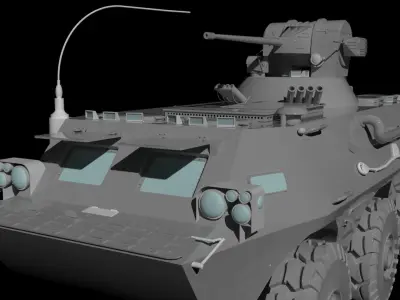 APC Armoured Personnel Carrier Low-poly 3D model