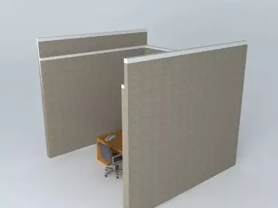wtcoffice office room with desk and chair Free 3D model