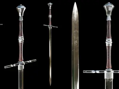 PBR Swords Pack Low-poly 3D model