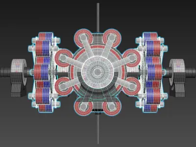 6D Suspended Inverted Magnetic Coupling - Concept 3D model