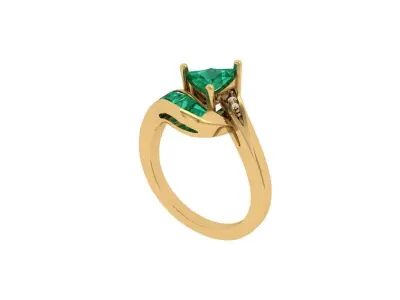 Triangle Artdeco Ring 3D print model purchase