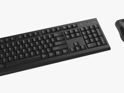 Keyboard with Mouse 3D model