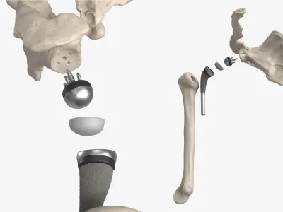  Shoulder Joint Implant with Humerus and Scapula 