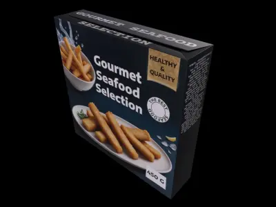  Frozen Fish Fingers - GAME READY PBR Low-poly 3D model