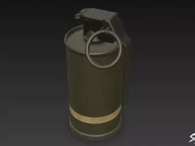 Gas Grenade Low-poly 3D model