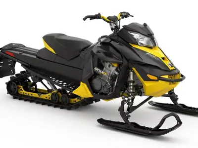 High Performance Modern Snowmobile Low-poly 3D model