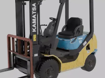 Forklift High poly kamatsa 3D model