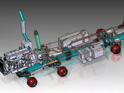 1-1 Scale Tatra Truck Mechanical  3D model