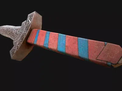 Medieval Dagger Sword Knife Robber Weapon Low-poly 3D model