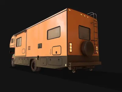Campervan Low-poly 3D model