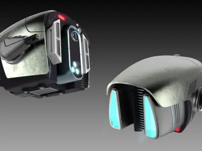 Sci-Fi FUTURISTIC DRONE Low-poly 3D model