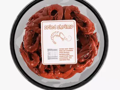 Dried fish and seafood Dried Shrimp 3D model