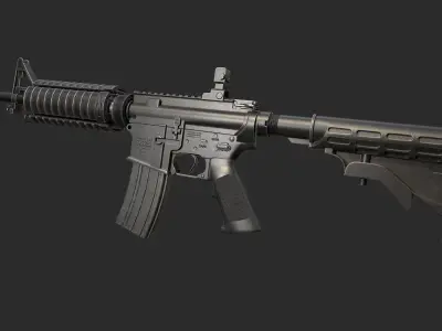 M4 Carbine Low-poly 3D model get