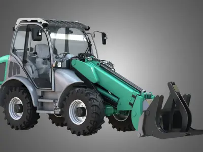 Loader KL80-8T  with Log Fork - Stoll - Front Loader 3D model