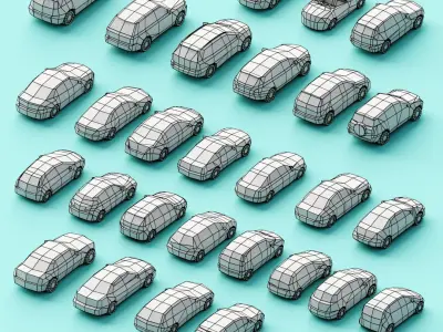 Paper Cars 3D model