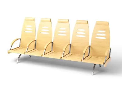 Waiting room seats 3D model