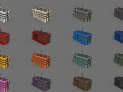 PBR Sci-Fi Building A05 Low-poly 3D model