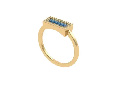 Solitaire Engagement Ring 3D print model 99