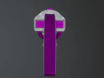 Fututristic Laser Gun Low-poly 3D model