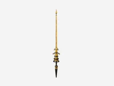 SciFi War Lance A08 Yellow - Sci Fi Weapon Design Low-poly 3D model