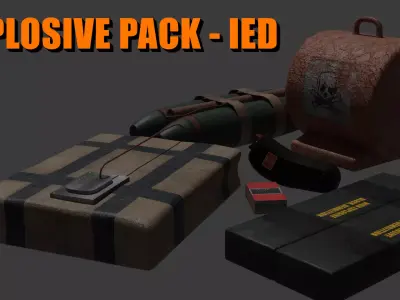 Free Explosive Pack - IED  Free 3D model