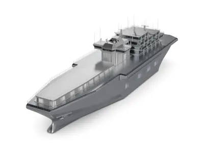 Hospital Ship 3D model 2