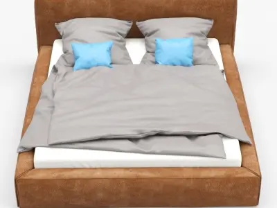 Kare Bed Samba Antique 3D model