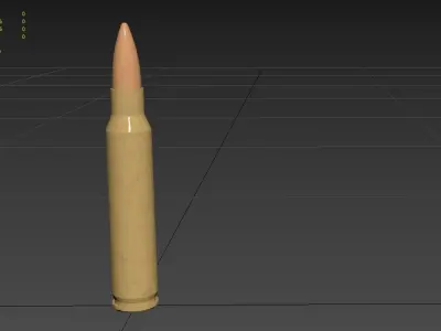 556-45 mm Nato Ammo Low-poly 3D model