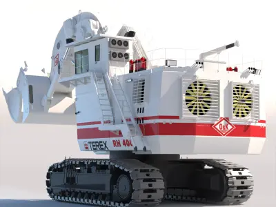 Excavator TEREX O K RH400 3D model