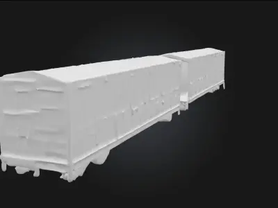 Rusty Boxcars  Weathered Train Cargo 3D model