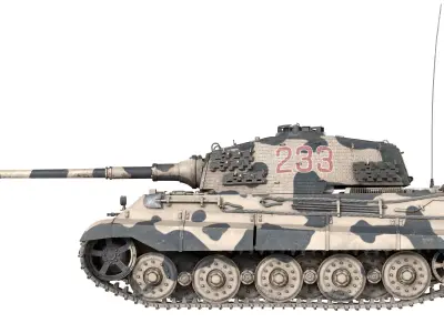 Tiger II German Tank Low-poly 3D model