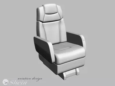 airplane business class seat 3D model