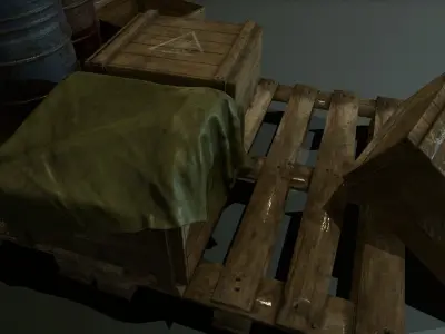 Factory items Low-poly 3D model