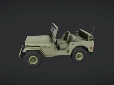 classic military jeep vehicle 3D model
