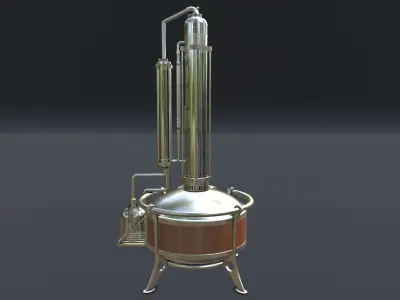 Old Distiller Low-poly 3D model