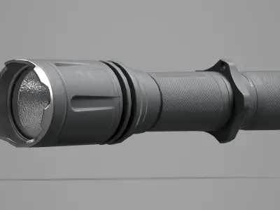 Game Ready Tactical Flashlight Low-poly 3D model