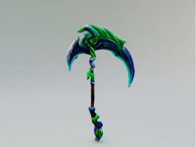 fantasy world game weapon asset pack Low-poly 3D model