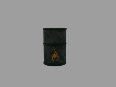 Oil barrel  Free low-poly 3D model purchase