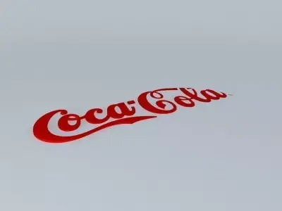 Logo Cocacola Free 3D model