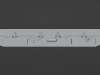 H0 1-87 scale Res 676 flat wagon 3D print model