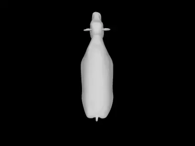 Cow rigged with mouth 3D model