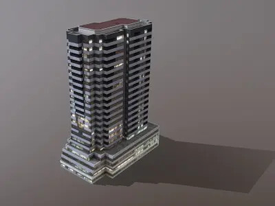 Building Erevan Avnik Low-poly 3D model