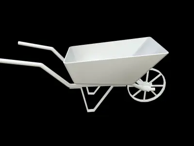 Wheelbarrow Low-poly 3D model get