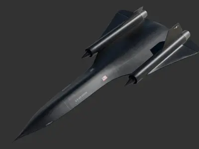 SR-72 BLACKBIRD STEALTH COMBAT AIRCRAFT Low-poly 3D model