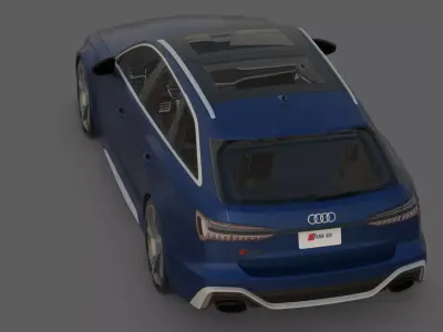 2020 Audi RS6 Avant 3D Model  Super Wagon Performance 3D model