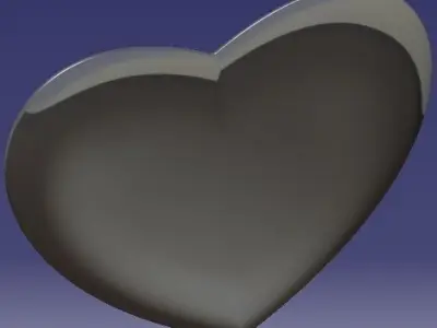 Heart model on wooden table Free 3D model