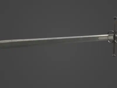 Two-handed Sword - Gameready Asset Low-poly 3D model