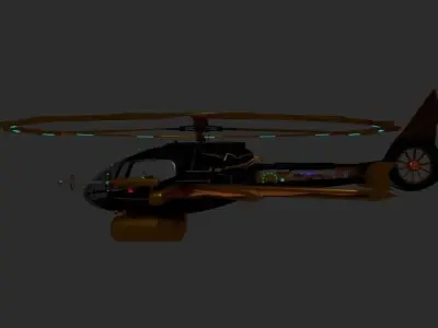 Steampunk Helicopter 3D model