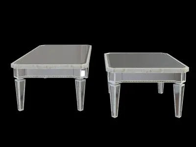 Antique Mirror Rectangle Coffee Table Free 3D model