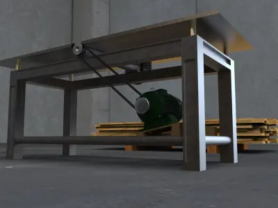 Electric planer with saw 3D model